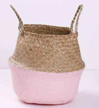 折叠篮：肚径23cm，粉色底部